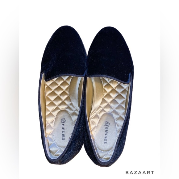 Birdies velvet slip on loafers - Picture 1 of 8